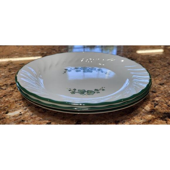 Corelle Callaway Ivy White with Green Ivy (Qty 3) Bread Plates 7 1/4" - Picture 5 of 15